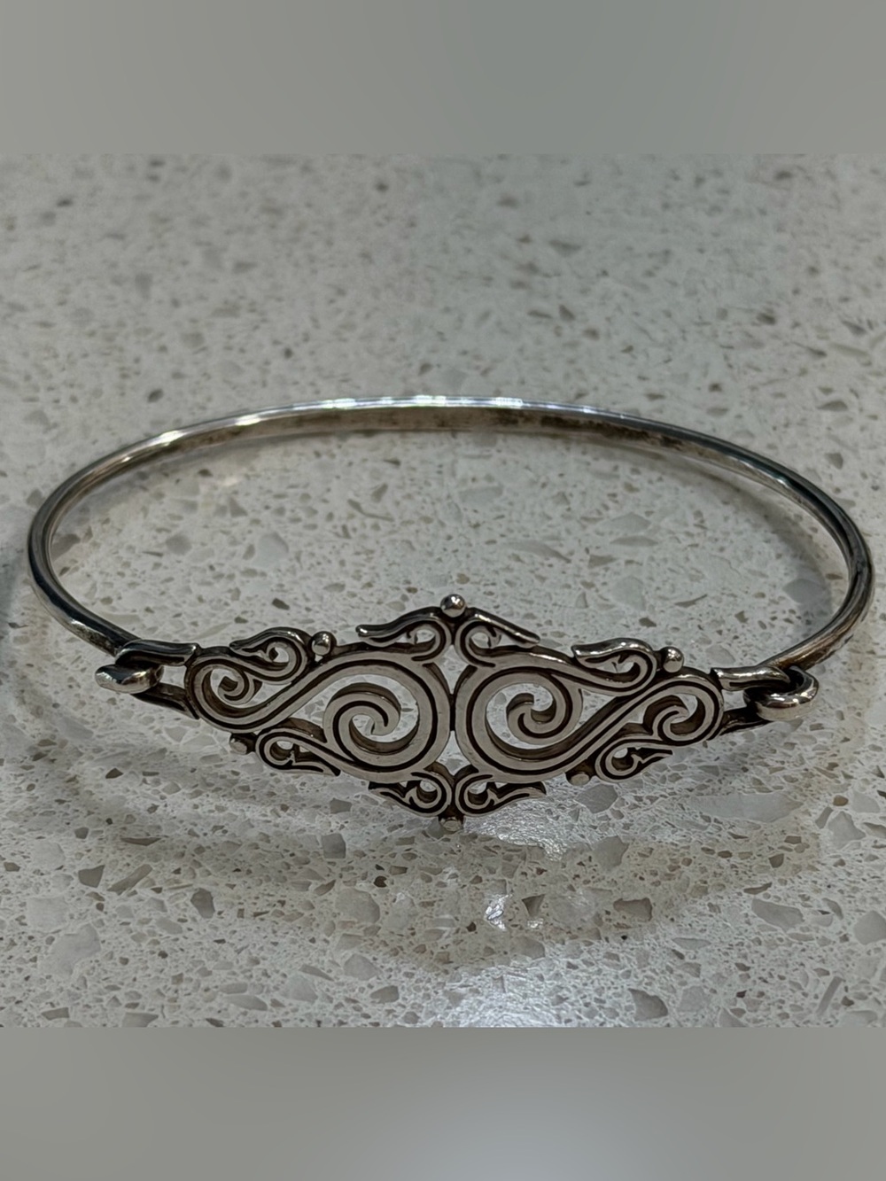 Retired James Avery Sterling Silver Swirl Scroll Bracelet